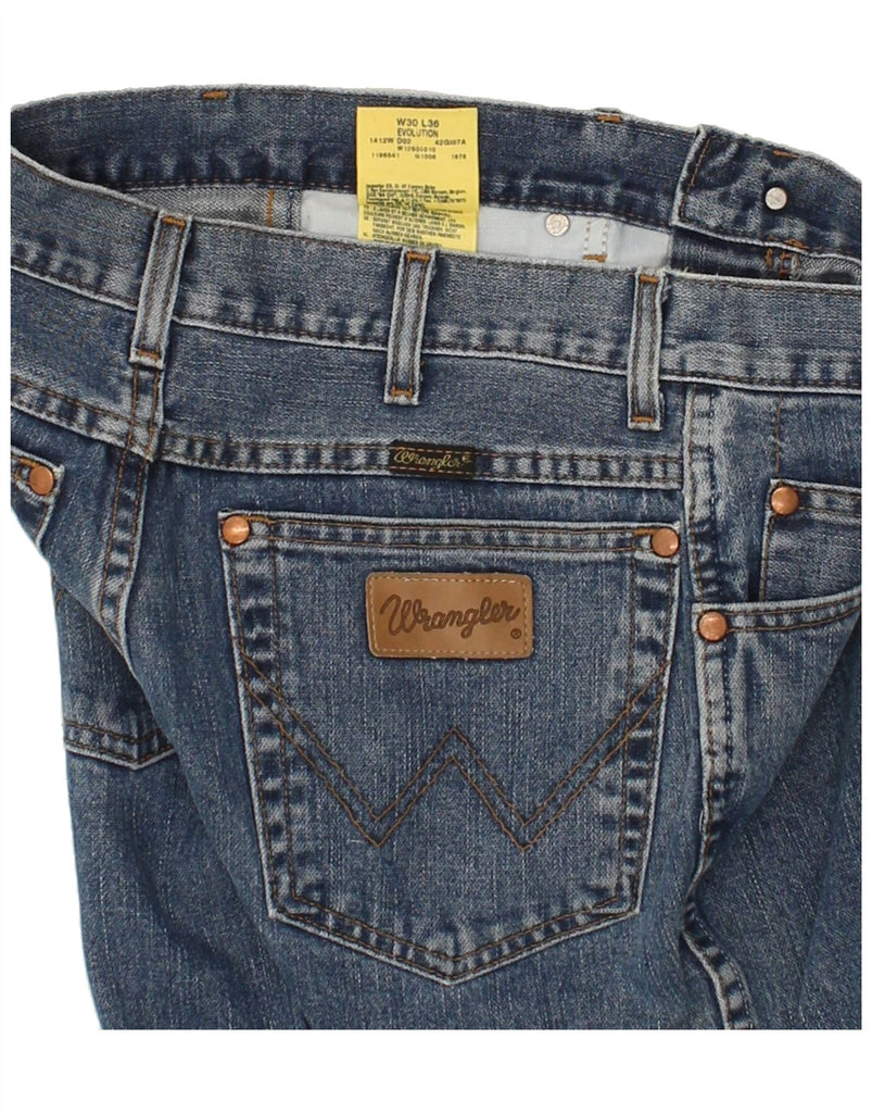 WRANGLER Mens Evolution Straight Jeans W30 L32  Blue Cotton | Vintage Wrangler | Thrift | Second-Hand Wrangler | Used Clothing | Messina Hembry 