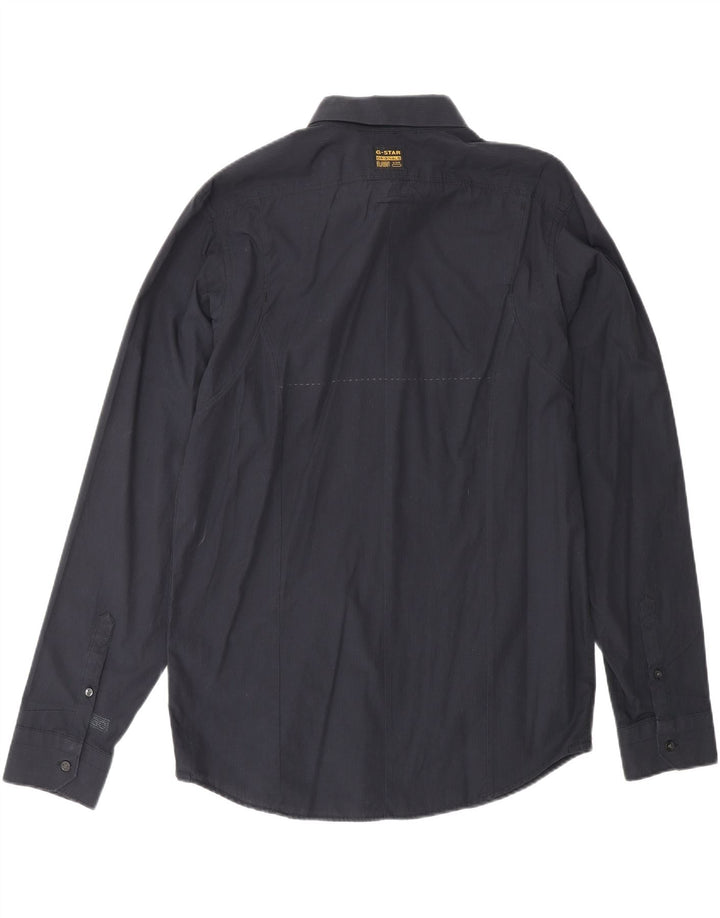 G-STAR Mens Shirt Large Navy Blue Cotton