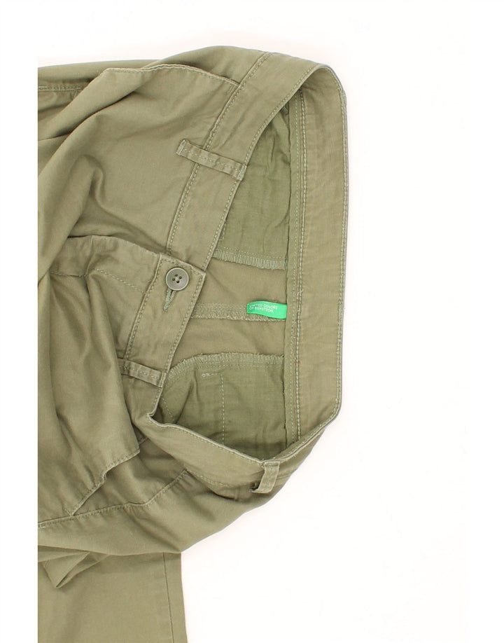 BENETTON Womens Slim Chino Trousers W32 L38  Green Vintage Benetton and Second-Hand Benetton from Messina Hembry 