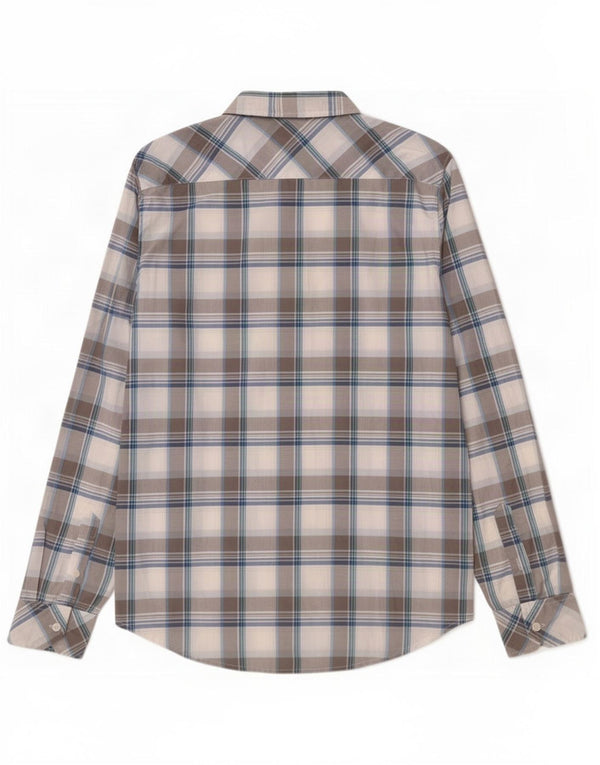Quiksilver Mens Shirt Small Grey Check Cotton