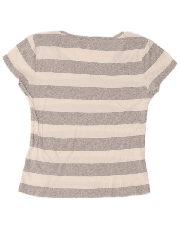 Tommy Hilfiger Womens T-Shirt Top UK 18 XL Grey Striped