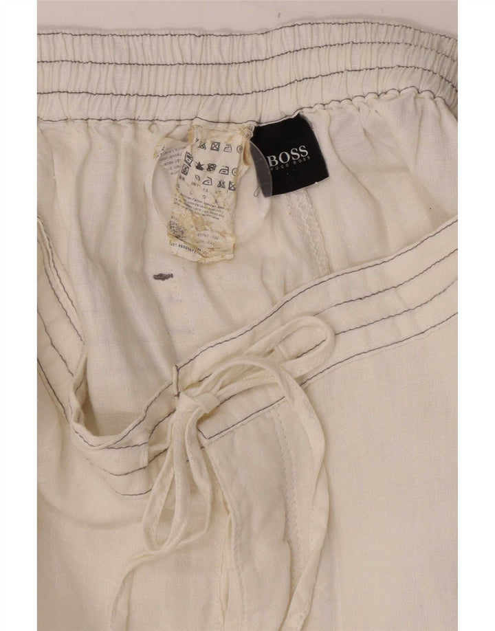 Hugo Boss Mens Bermuda Shorts Large W34  White
