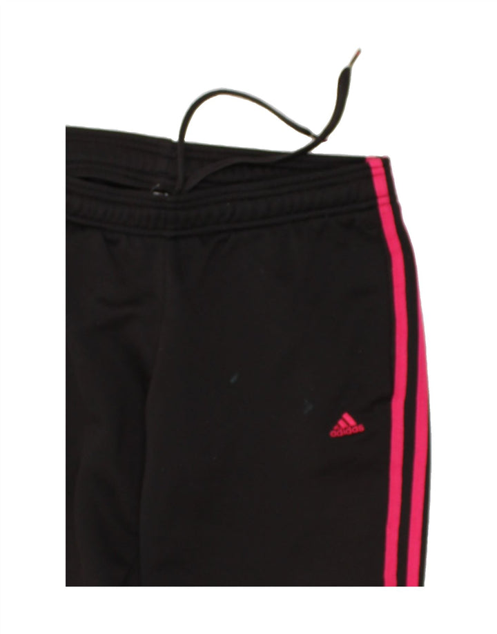 ADIDAS Womens Climalite Tracksuit Trousers UK 8/10 Small Black Polyester