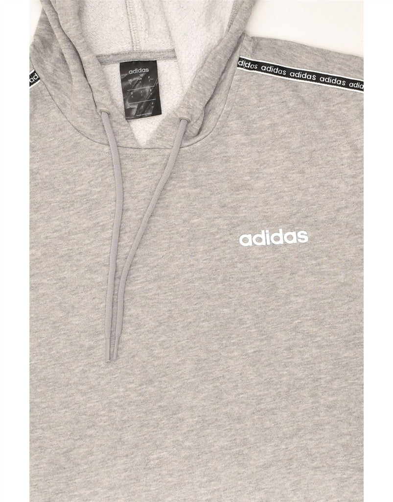 ADIDAS Mens Graphic Hoodie Jumper Small Grey Colourblock Cotton | Vintage Adidas | Thrift | Second-Hand Adidas | Used Clothing | Messina Hembry 