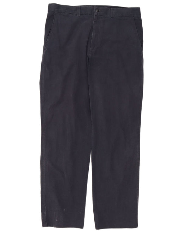 Avirex Mens Regular Chino Trousers W34 L30 Navy Blue Cotton