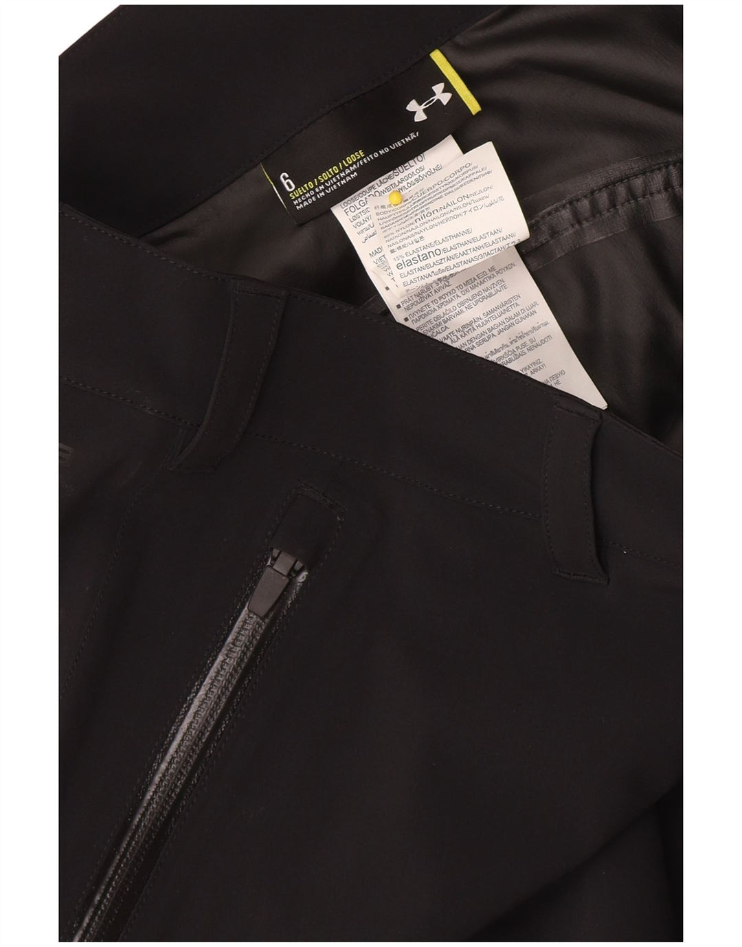 Under Armour Womens Straight Casual Trousers US 6 Medium W32 L30 Black