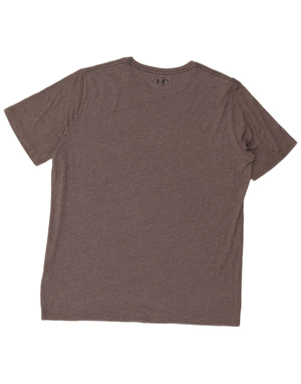 Under Armour Mens Graphic T-Shirt Top 2XL Grey Cotton