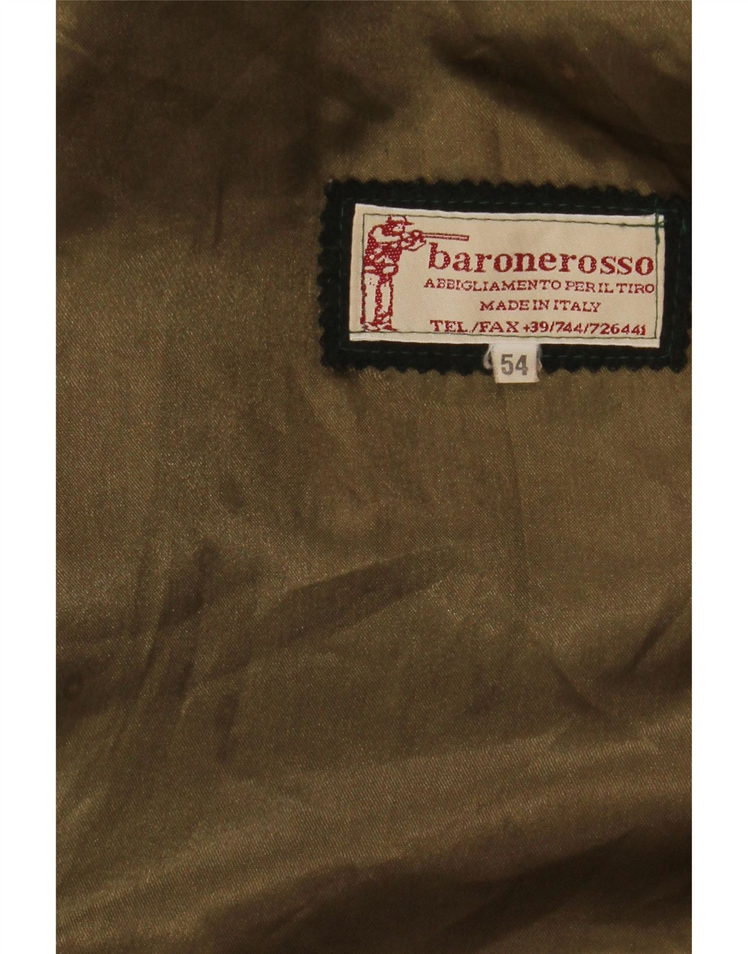 Vintage Mens Overcoat IT 54 2XL Khaki