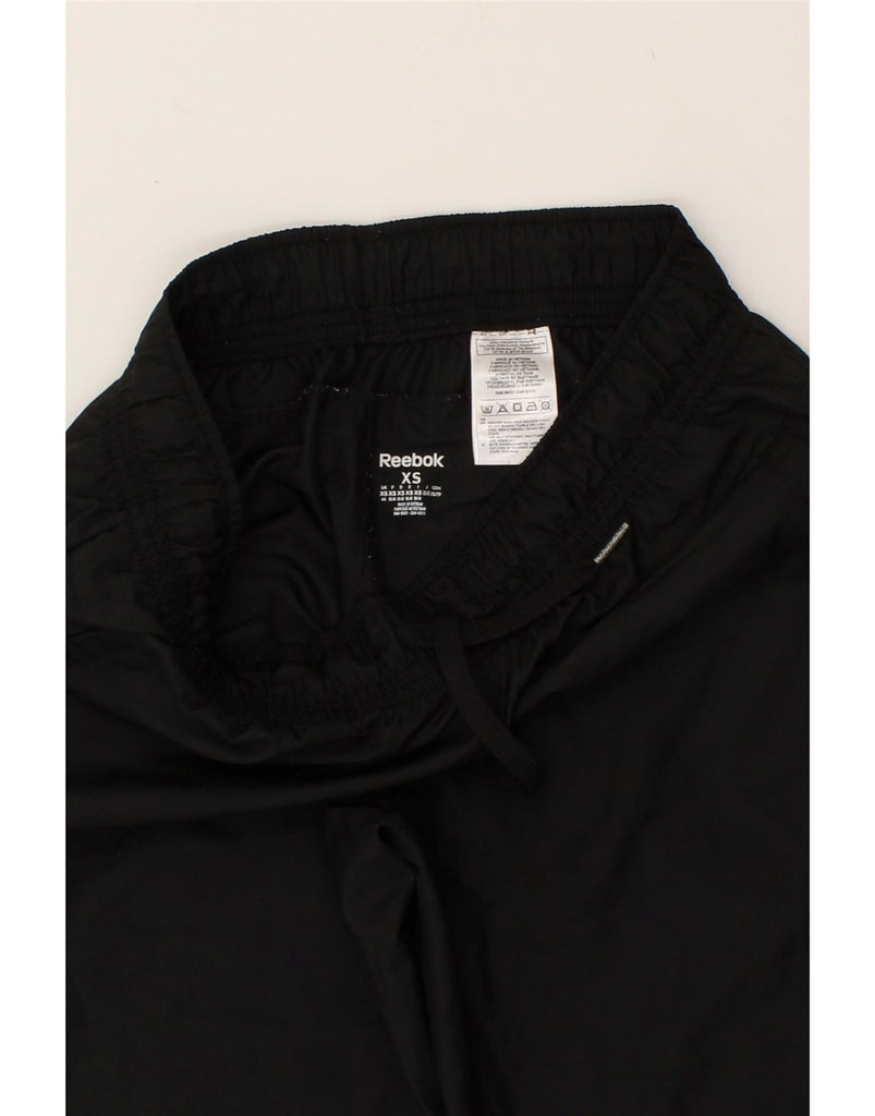 REEBOK Womens Tracksuit Trousers UK 6 XS Black Polyester | Vintage Reebok | Thrift | Second-Hand Reebok | Used Clothing | Messina Hembry 