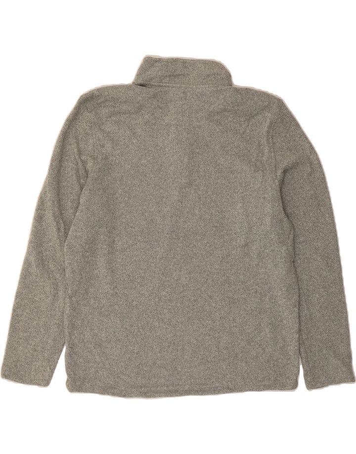 IZOD Mens Zip Neck Sweatshirt Jumper Large Grey Flecked Polyester Vintage Izod and Second-Hand Izod from Messina Hembry 