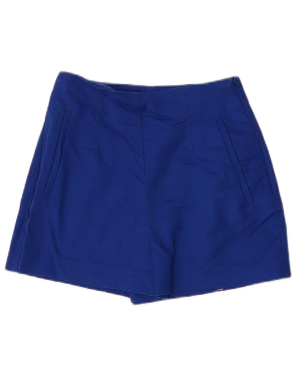 Zara Womens High Waist Casual Shorts Small W26 Blue