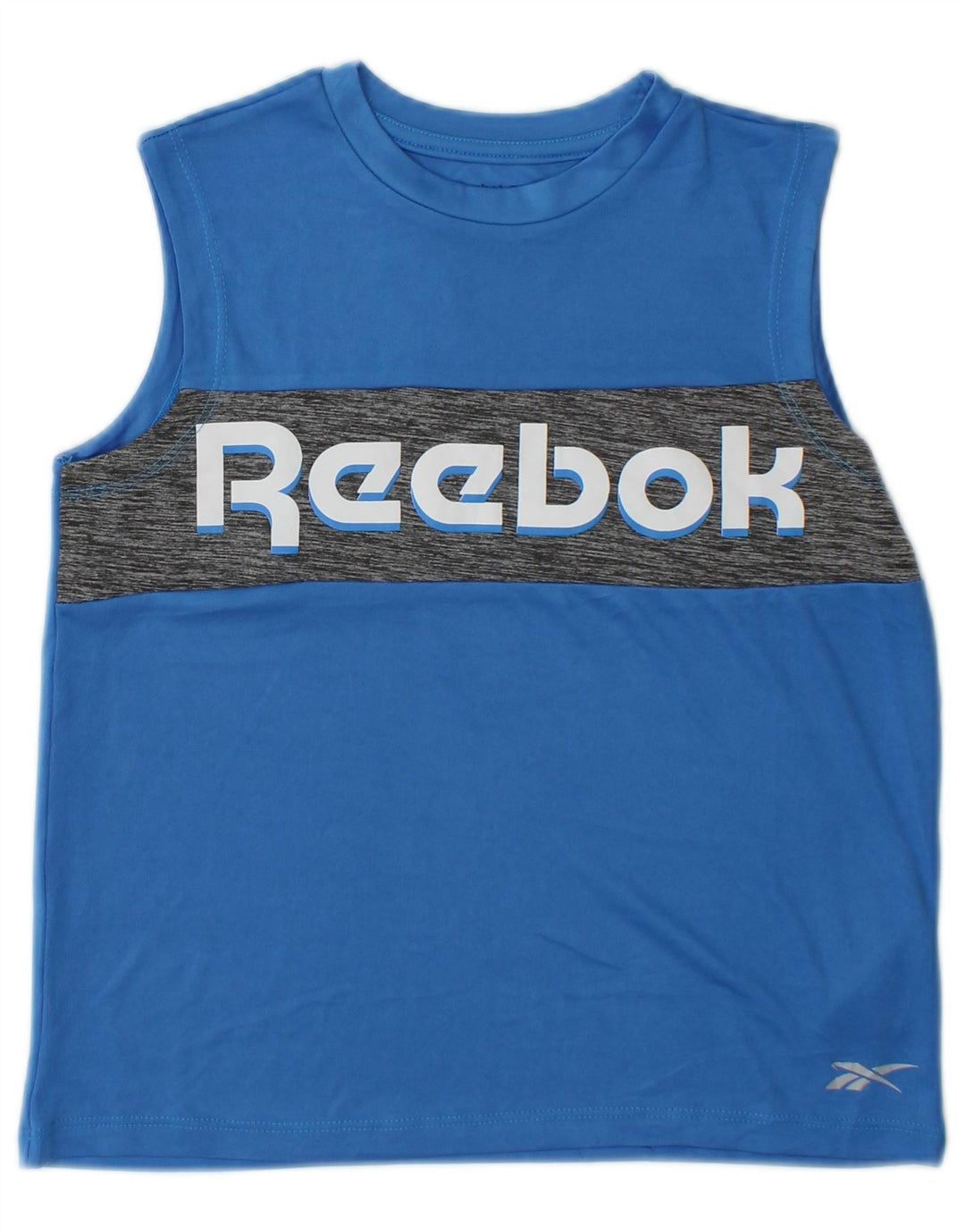 Reebok Boys Graphic Vest Top 10-11 Years Blue Colourblock Polyester