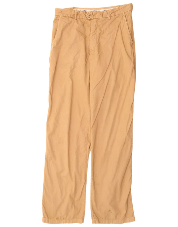 Armani Jeans Mens Straight Chino Trousers EU 38 Medium W32 L33 Beige Cotton