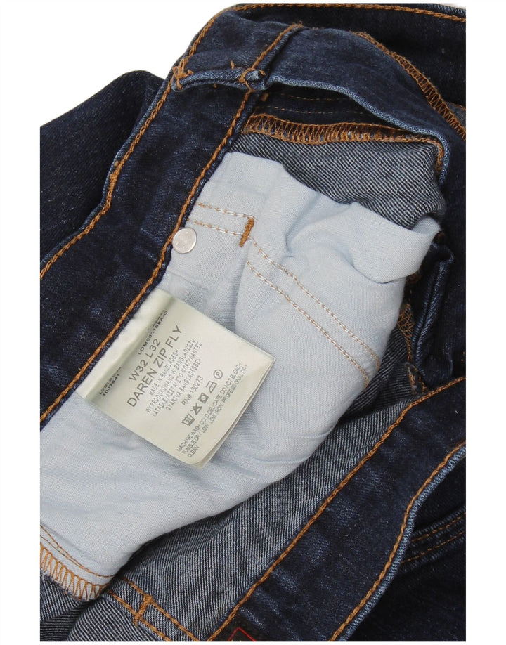 LEE Mens Daren Zip Fly Straight Jeans W32 L32 Navy Blue Cotton