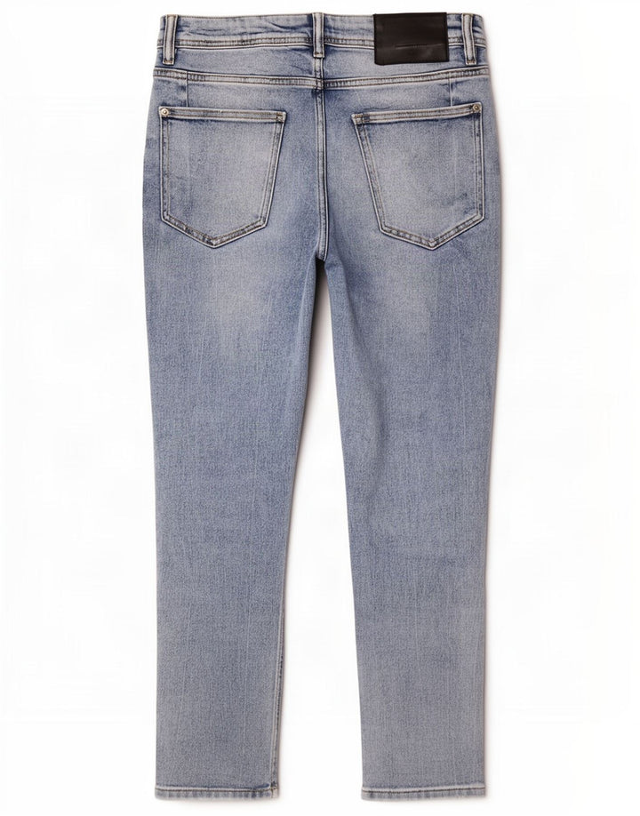 Zara Mens Distressed Cropped Jeans EU 40 Medium W31 L25 Blue