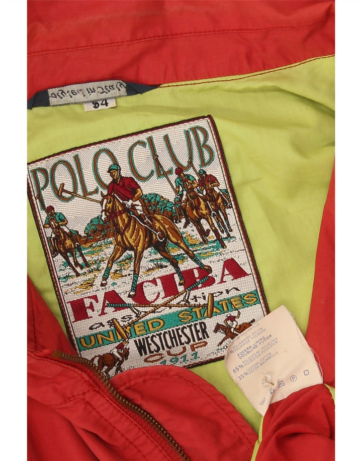 Faciba Mens Utility Jacket IT 54 2XL Red Cotton