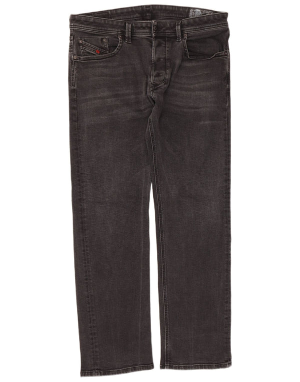 Diesel Womens Larkee Regular Straight Jeans W36 L30 Black Cotton