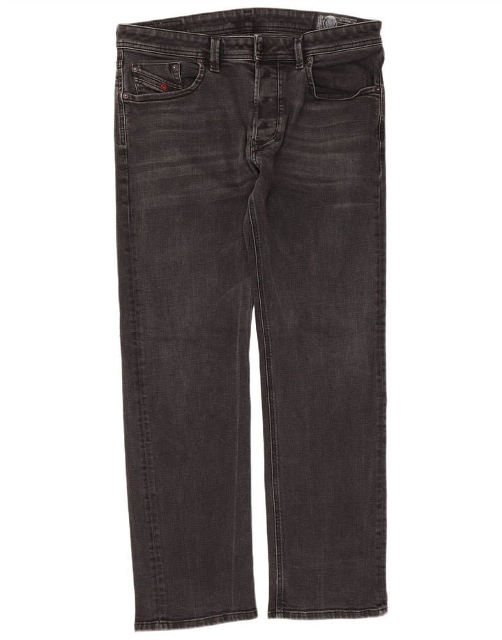 Diesel Womens Larkee Regular Straight Jeans W36 L30 Black Cotton