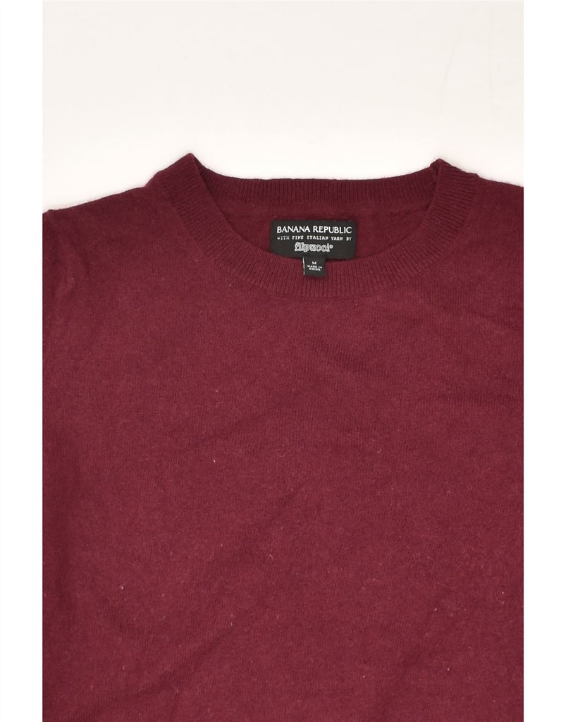 BANANA REPUBLIC Womens Crew Neck Jumper Sweater UK 12 Medium Burgundy | Vintage Banana Republic | Thrift | Second-Hand Banana Republic | Used Clothing | Messina Hembry 