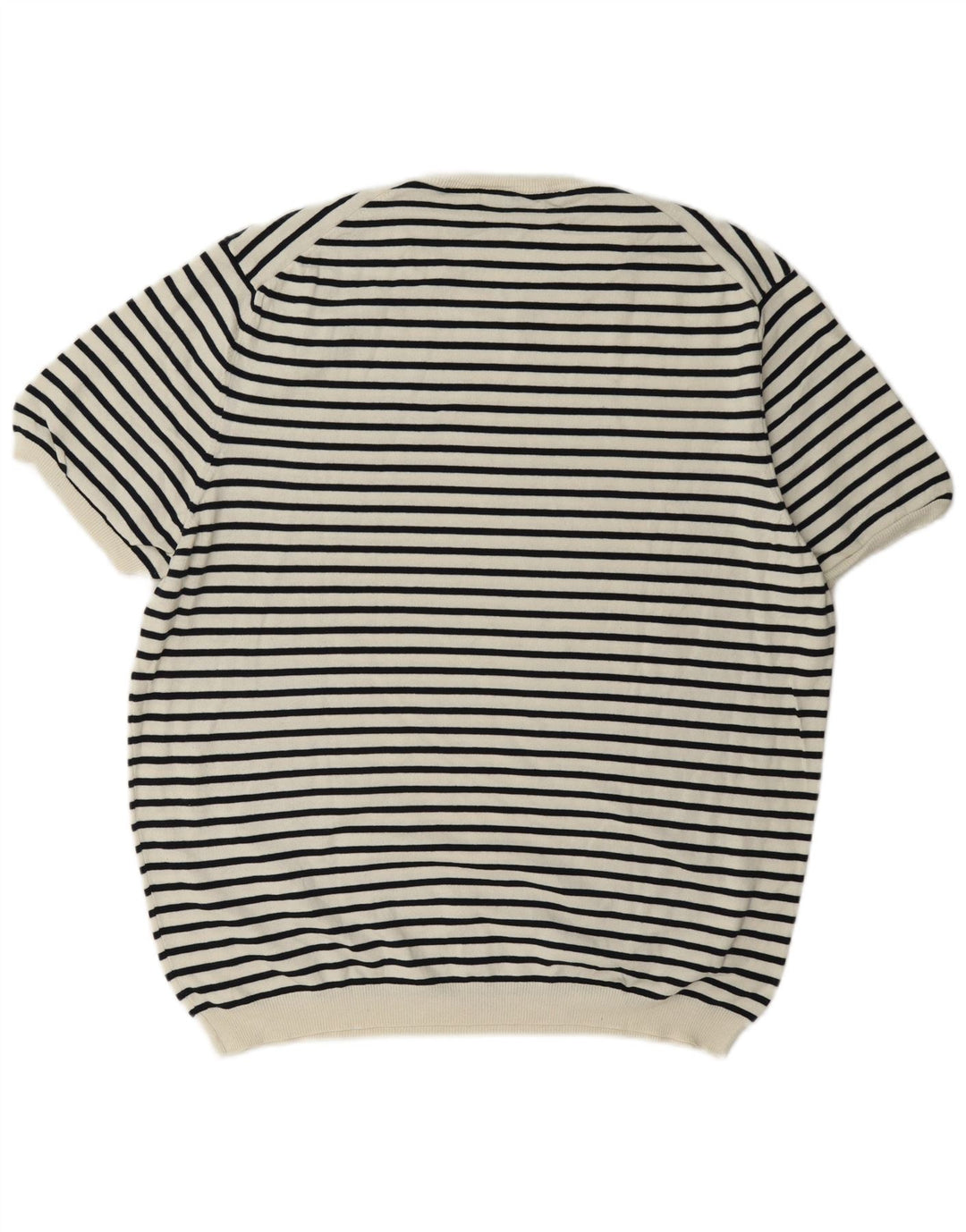Zara Womens Regular T-Shirt Top UK 18 XL White Striped