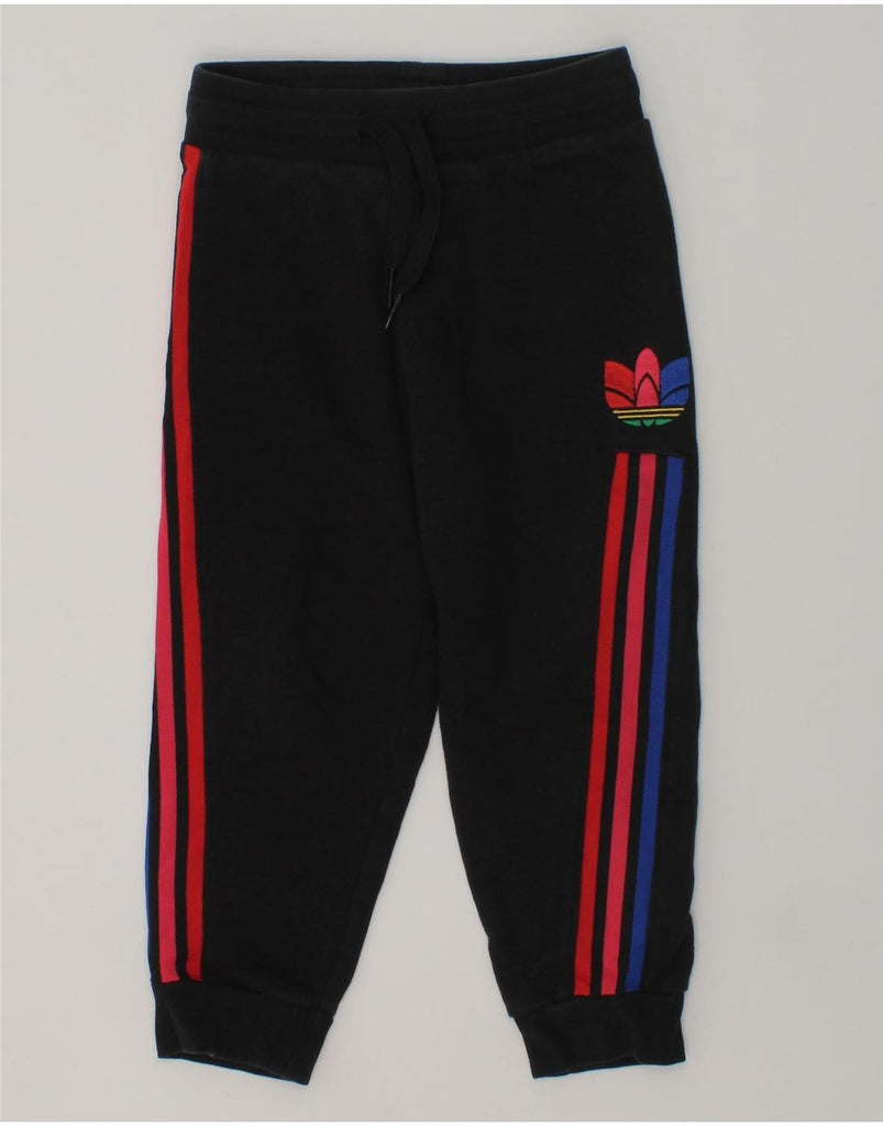 ADIDAS Girls Tracksuit Trousers Joggers 2-3 Years Black Cotton | Vintage Adidas | Thrift | Second-Hand Adidas | Used Clothing | Messina Hembry 