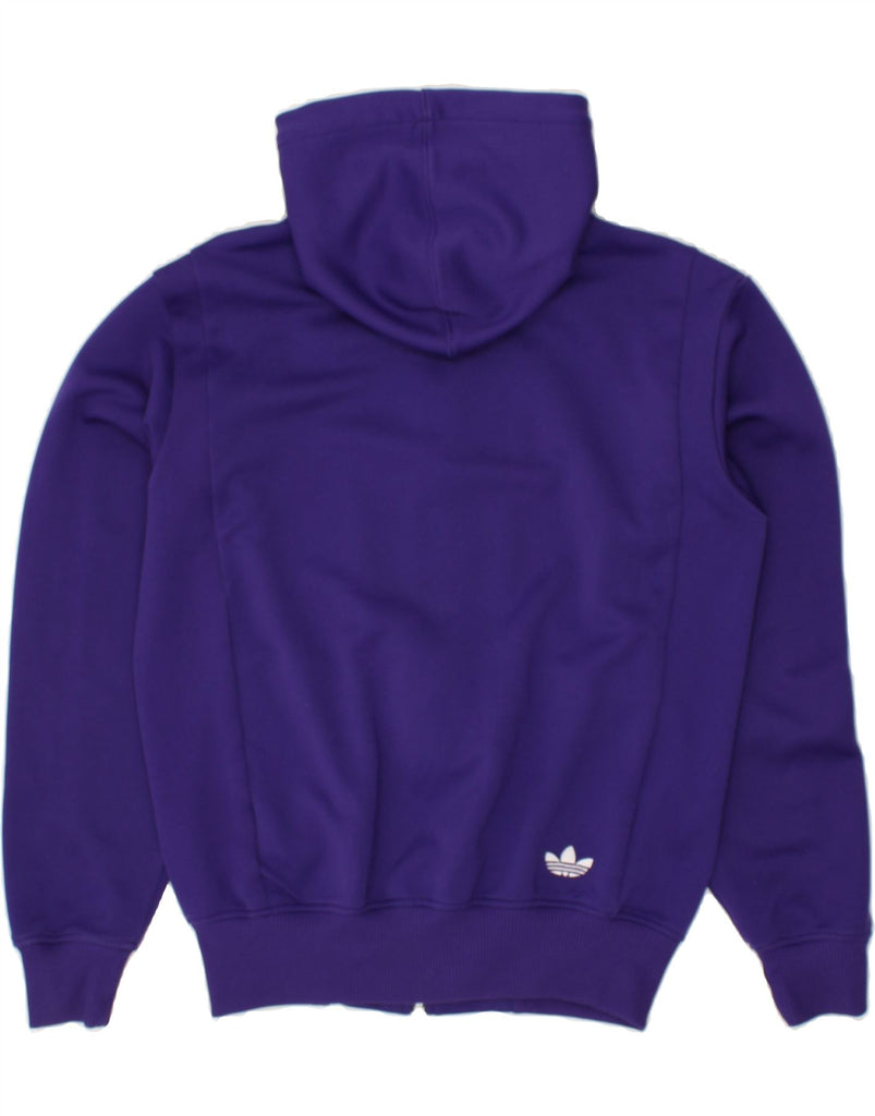 ADIDAS Mens Graphic Zip Hoodie Sweater Medium Purple Polyester | Vintage Adidas | Thrift | Second-Hand Adidas | Used Clothing | Messina Hembry 