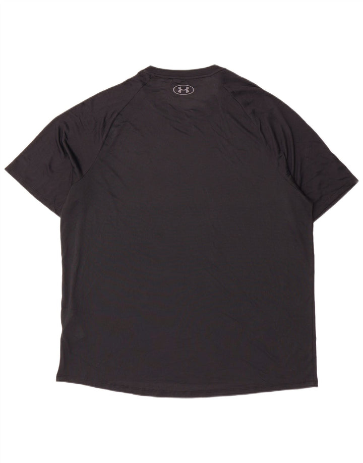UNDER ARMOUR Mens T-Shirt Top XL Black Polyester