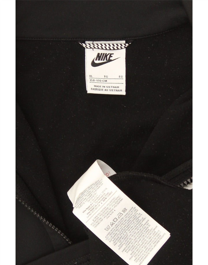 Nike Boys Graphic Tracksuit Top Jacket 13-14 Years XL Black Polyester