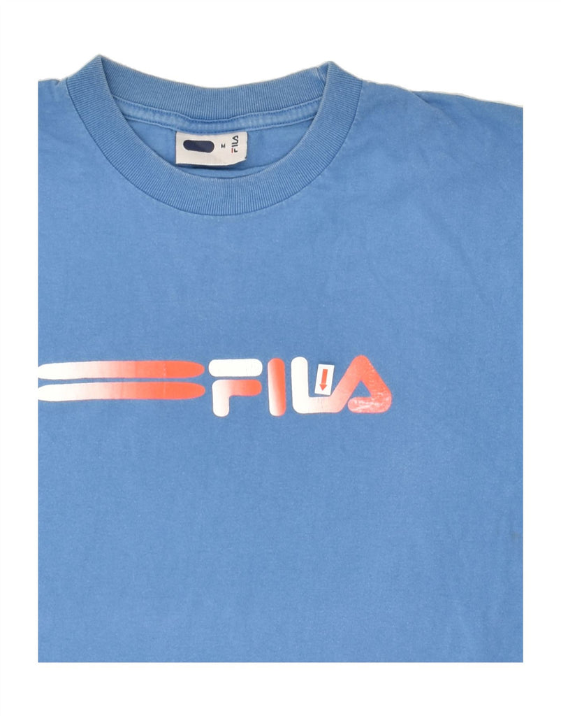 FILA Mens Graphic T-Shirt Top Medium Blue | Vintage Fila | Thrift | Second-Hand Fila | Used Clothing | Messina Hembry 