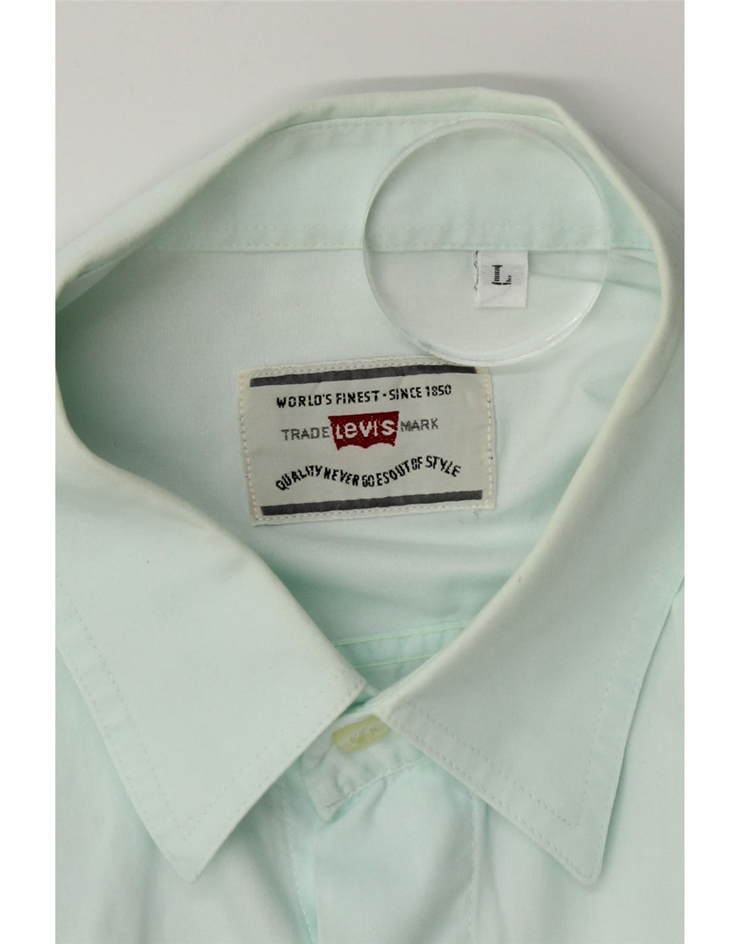 Levi's Mens Shirt Large Turquoise Cotton