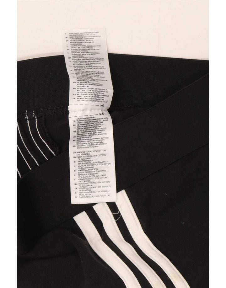 Adidas Womens Leggings UK 8/10 Small Black Cotton