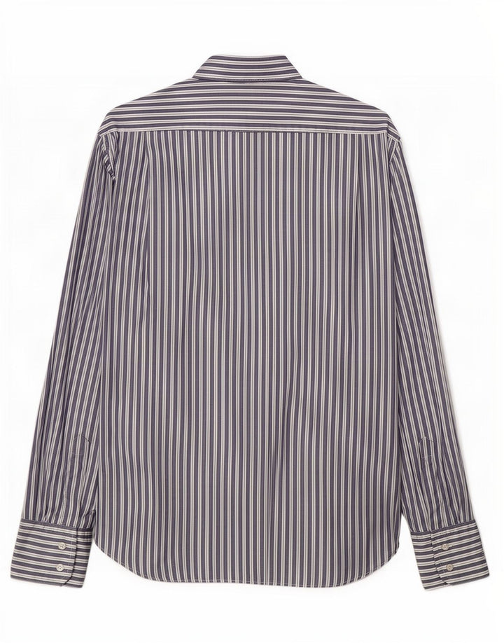 Hugo Boss Mens Shirt Medium Blue Striped Cotton