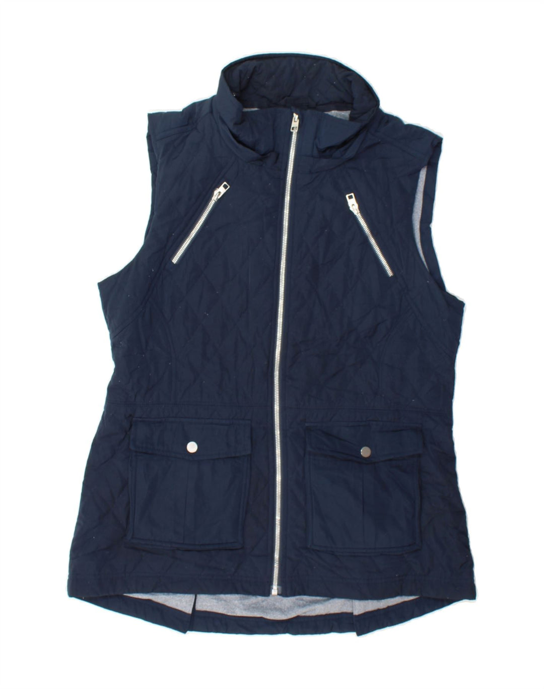 ATHLETA Womens Quilted Gilet UK 18 XL Navy Blue Polyester Vintage Athleta and Second-Hand Athleta from Messina Hembry 