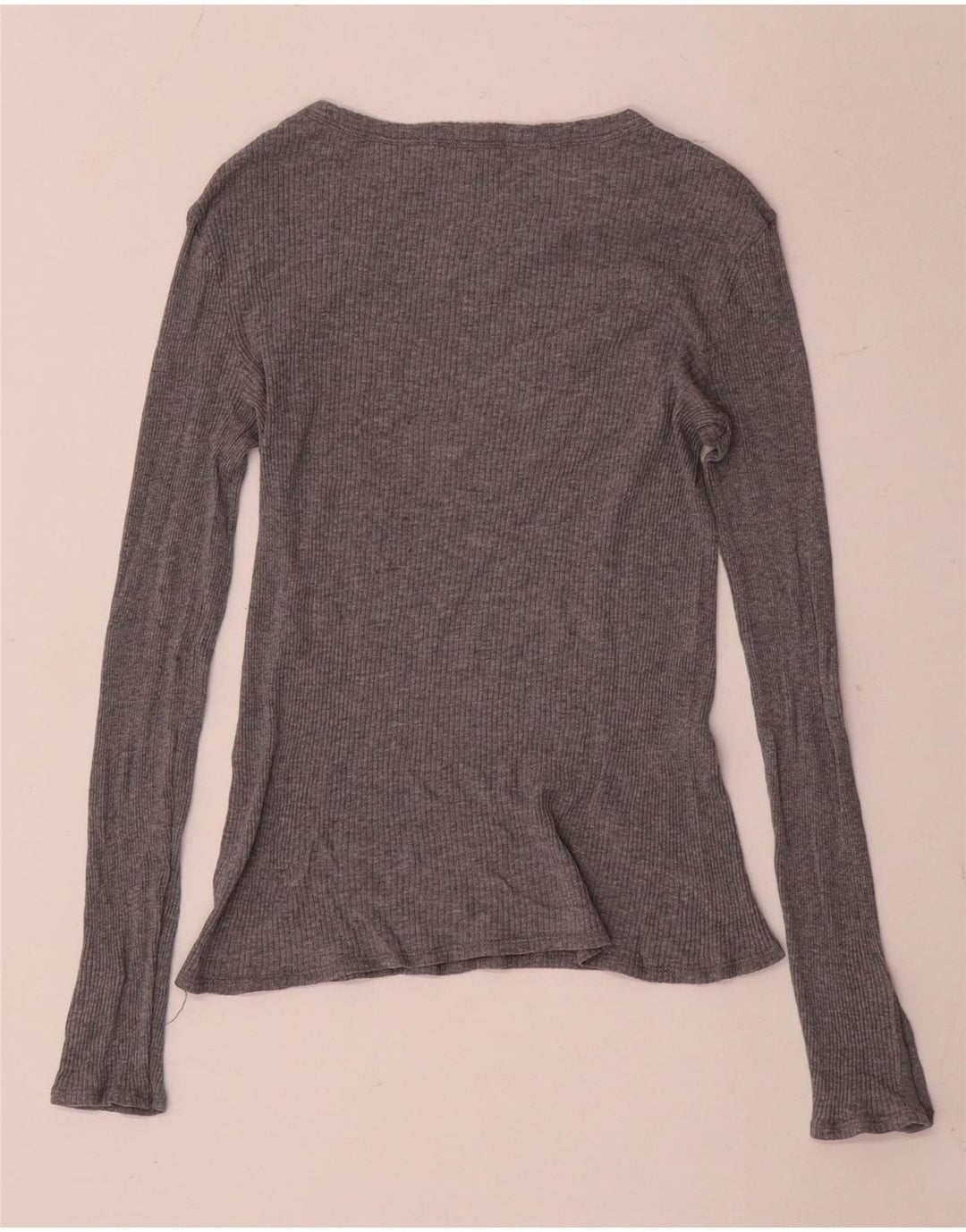 Massimo Dutti Womens Top Long Sleeve UK 8 Small Grey