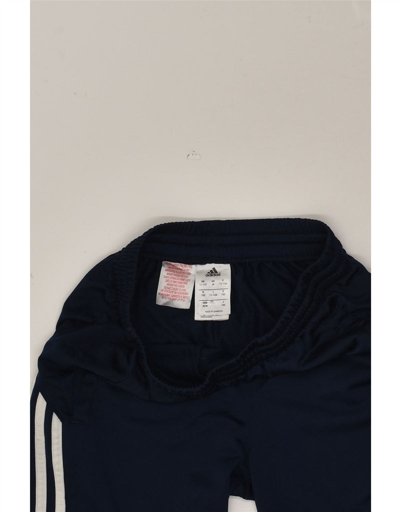 ADIDAS Boys Tracksuit Trousers Joggers 11-12 Years Navy Blue Polyester | Vintage Adidas | Thrift | Second-Hand Adidas | Used Clothing | Messina Hembry 