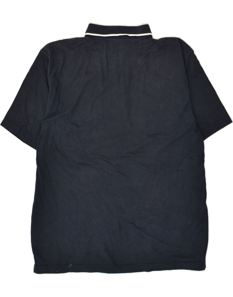 NIKE Mens Polo Shirt Large Navy Blue Cotton | Vintage Nike | Thrift | Second-Hand Nike | Used Clothing | Messina Hembry 