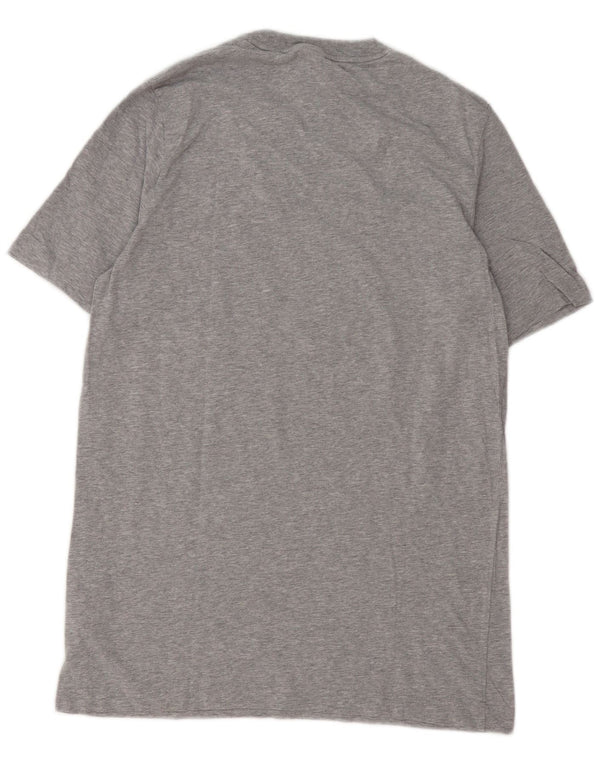 ADIDAS Mens Graphic T-Shirt Top Medium Grey Flecked Cotton