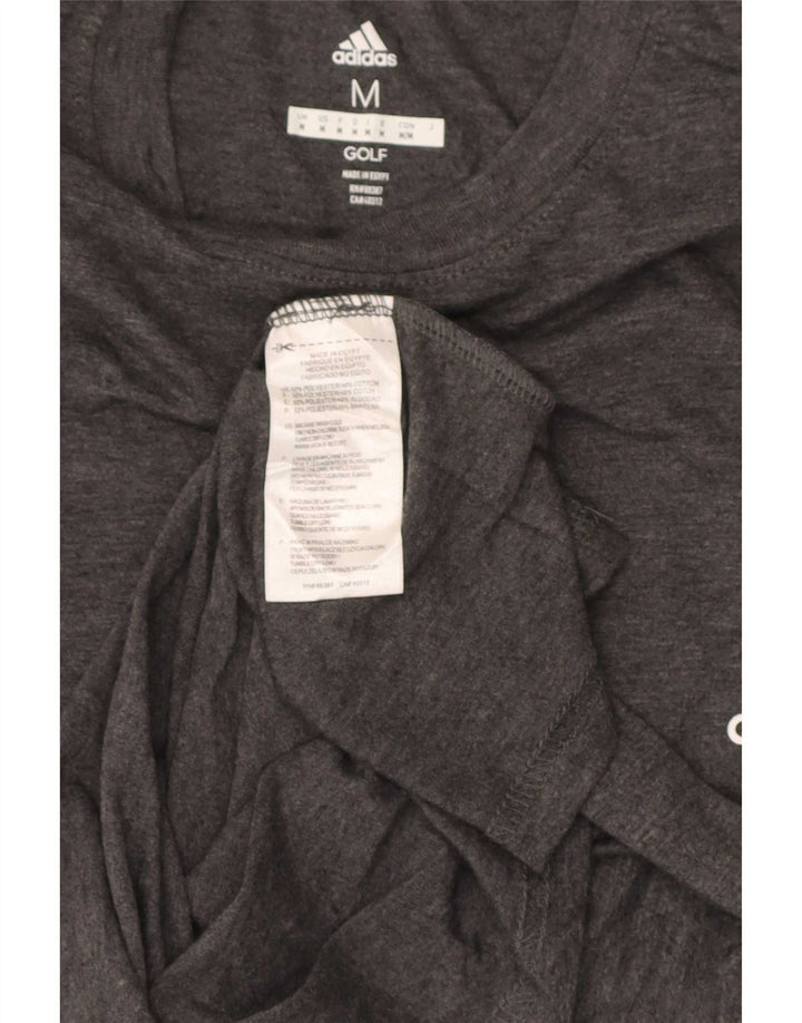 Adidas Mens Golf T-Shirt Top Medium Grey Flecked Polyester