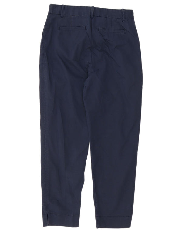 Marks & Spencer Womens Tapered Chino Trousers UK 8 Small W28 L26 Navy Blue