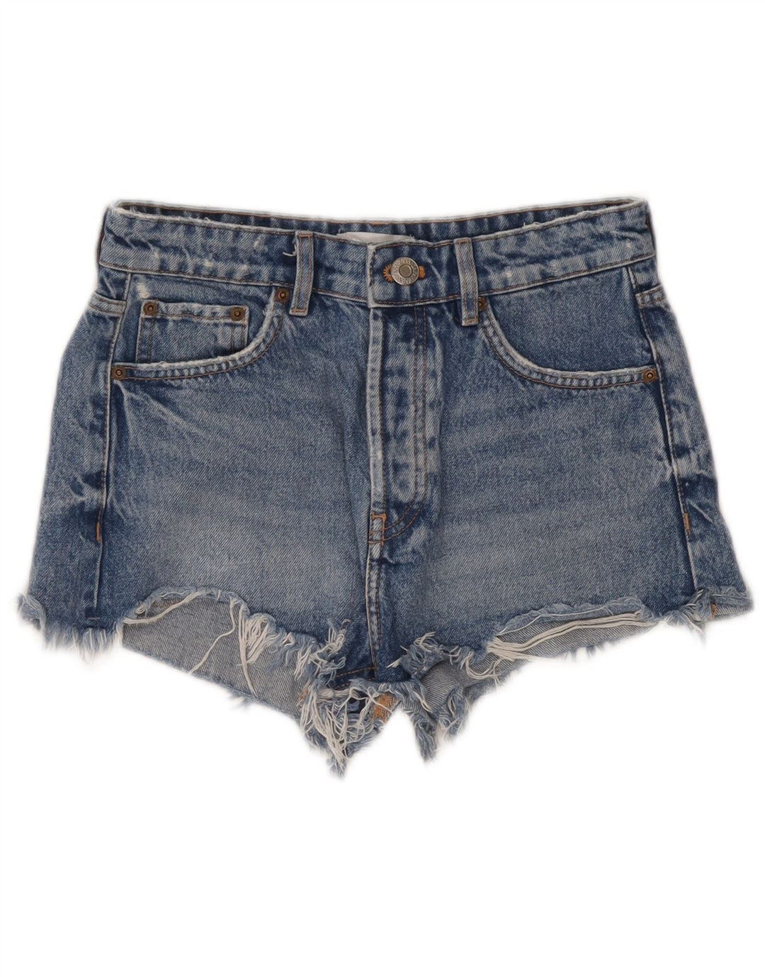 Zara Womens Denim Shorts EU 36 XS W26  Blue