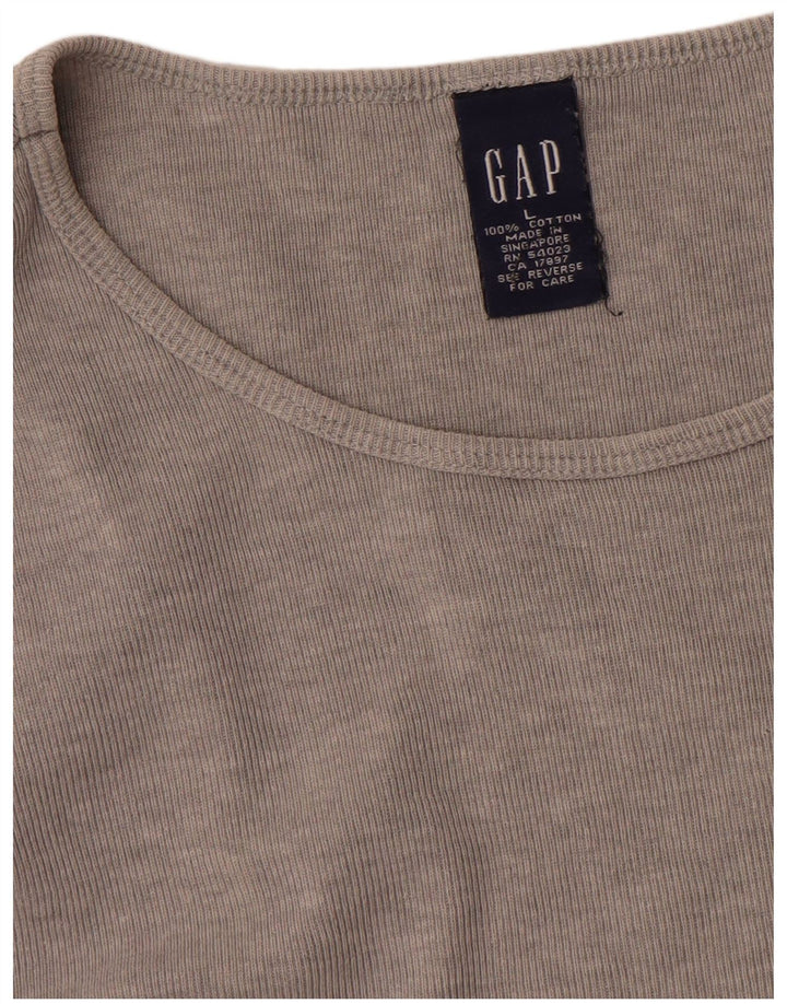 Gap Womens T-Shirt Top UK 16 Large Grey Cotton