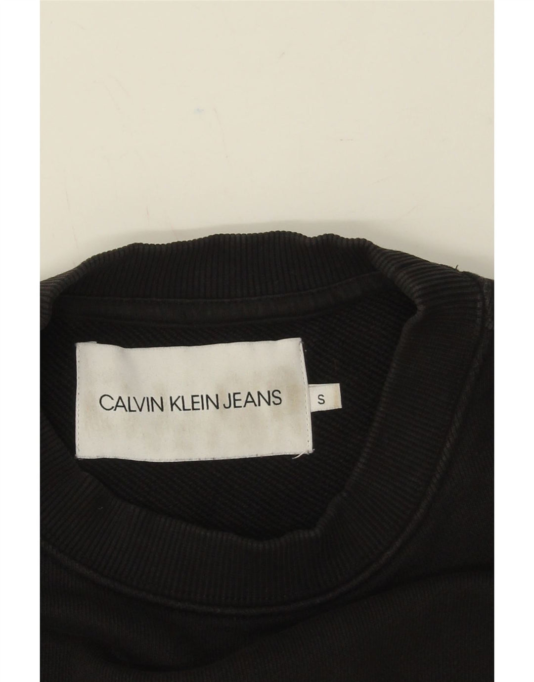 CALVIN KLEIN JEANS Mens Graphic Sweatshirt Jumper Small Black