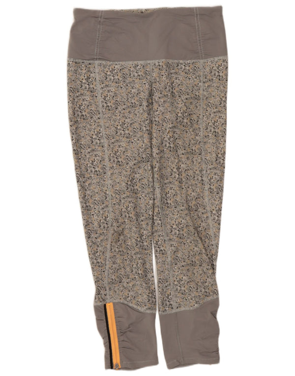 Lululemon Womens Crop Leggings US 6 Medium  Grey Floral Polyester