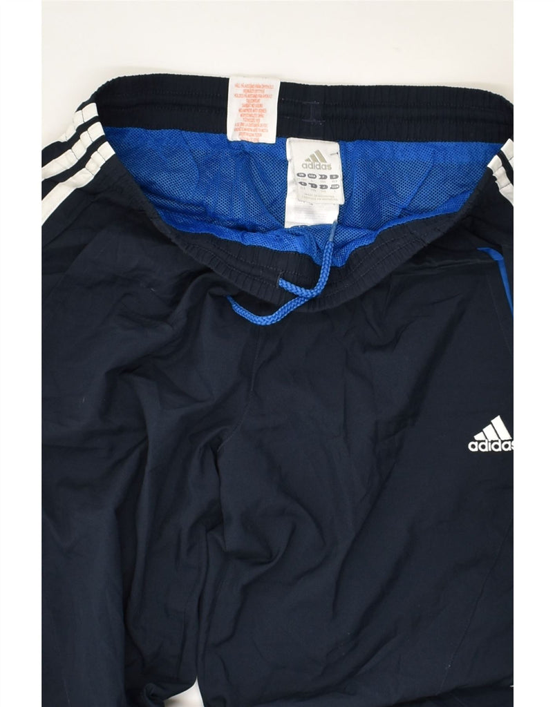 ADIDAS Boys Tracksuit Trousers Joggers 13-14 Years Navy Blue Polyester | Vintage Adidas | Thrift | Second-Hand Adidas | Used Clothing | Messina Hembry 