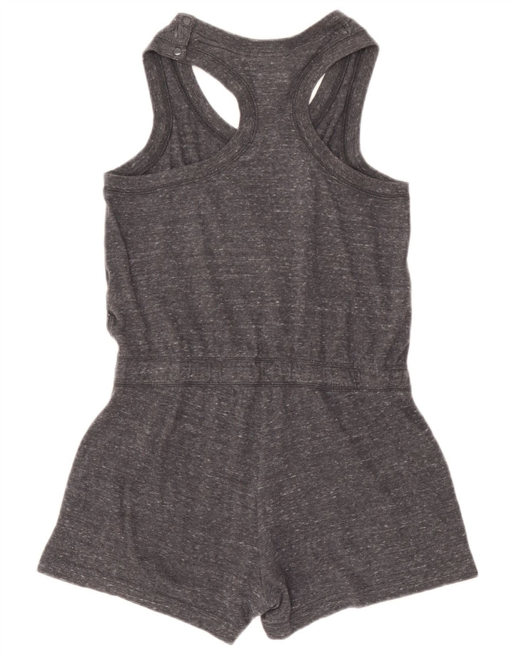 Nike Womens Sleeveless Playsuit UK 10 Small Grey Flecked Cotton