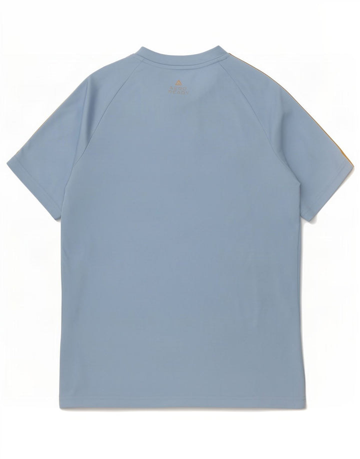 Adidas Boys Aeroready T-Shirt Top 13-14 Years Blue Polyester