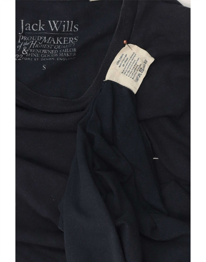 Jack Wills Mens T-Shirt Top Small Navy Blue Cotton