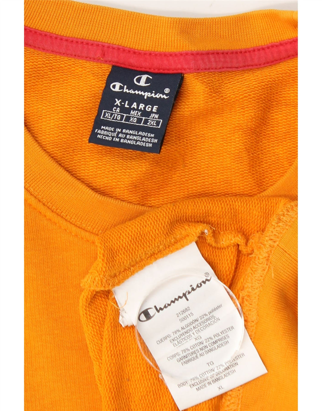 Champion Mens Graphic Sweatshirt Jumper XL Orange Cotton