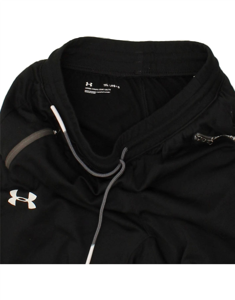 UNDER ARMOUR Boys Tracksuit Trousers Joggers 13-14 Years XL Black Vintage Under Armour and Second-Hand Under Armour from Messina Hembry 