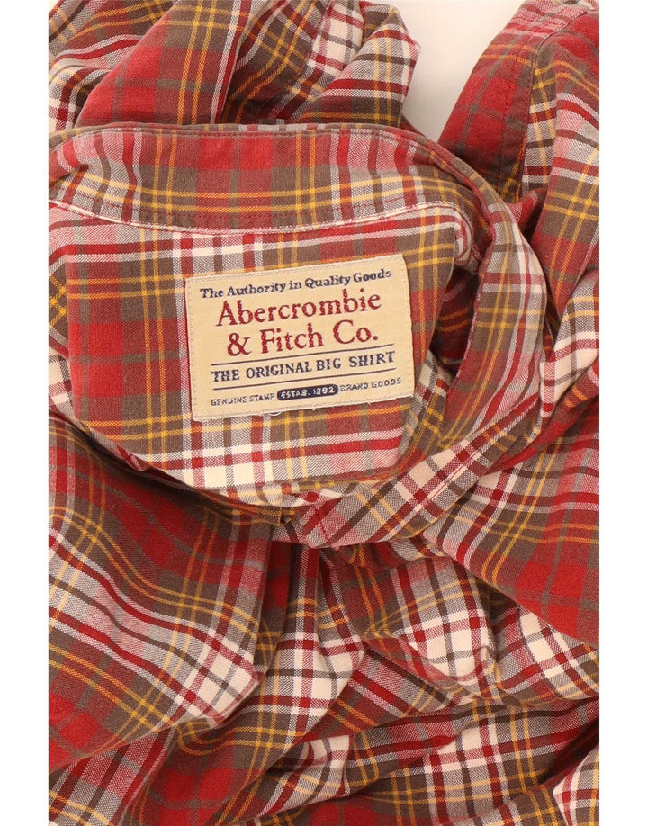 Abercrombie & Fitch Mens Big Shirt 2XL Red Check